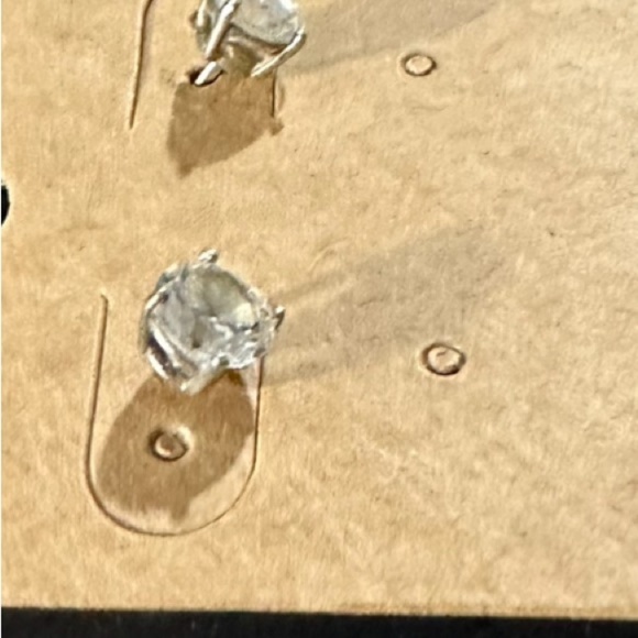 Signed JCM 925 CZ China Sterling Silver & 3 CT 7mm Solitaire CZ Stud Earrings - Picture 2 of 16